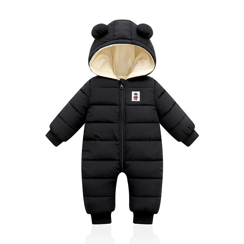 Combinaison de neige chaude et confortable avec petites oreilles pour enfant