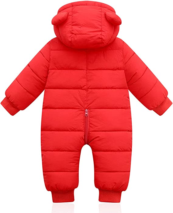 Combinaison de neige chaude et confortable avec petites oreilles pour enfant