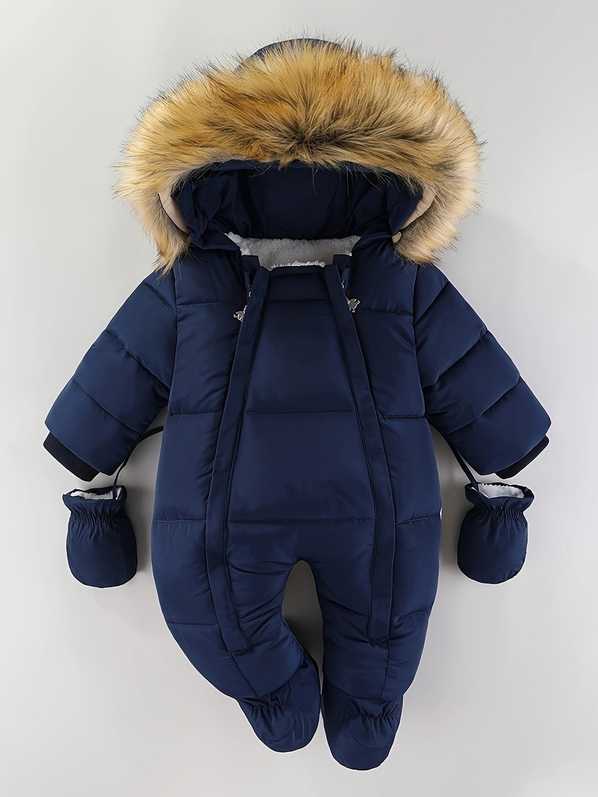 Combinaison de neige luxueuse à capuche pour enfant pour le grand froid
