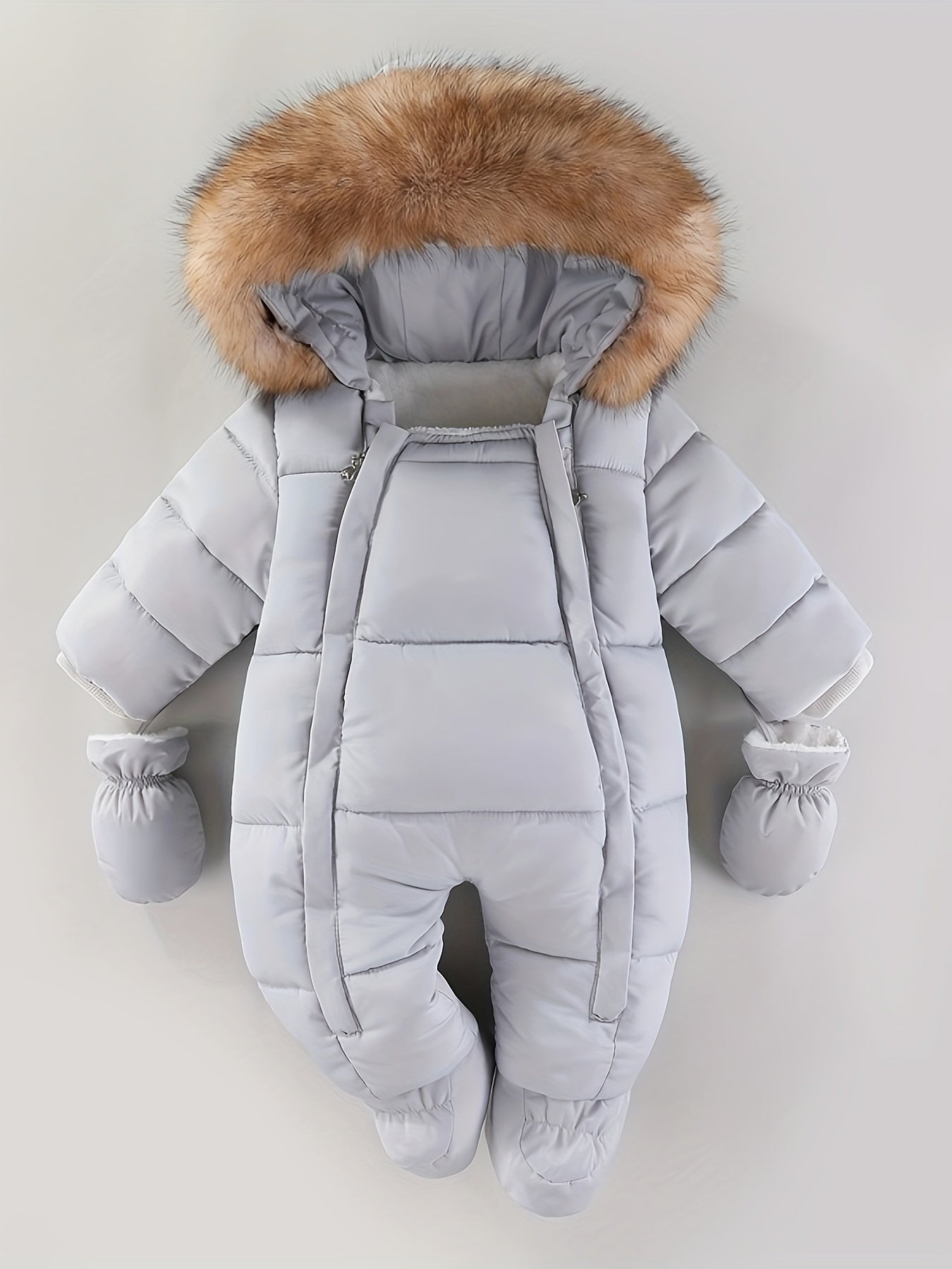 Combinaison de neige luxueuse à capuche pour enfant pour le grand froid