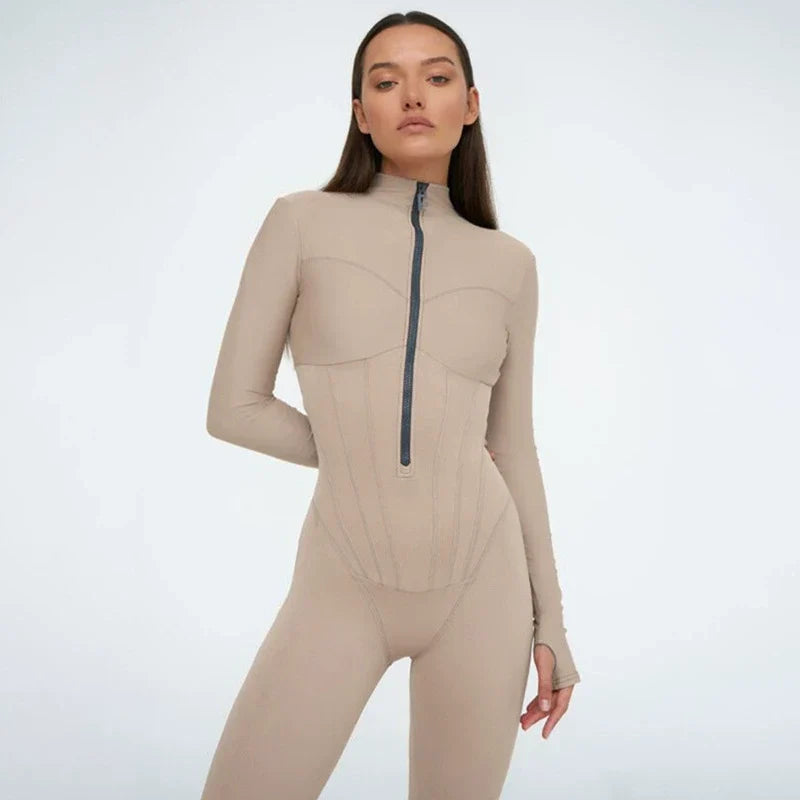 Combinaison de sport zippée