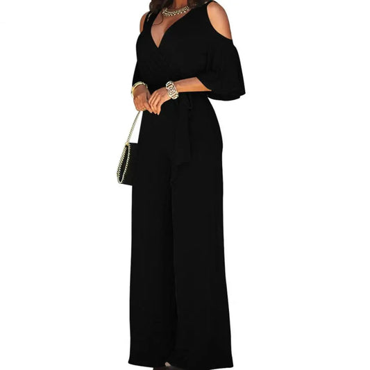 Combinaison femme à jambes larges