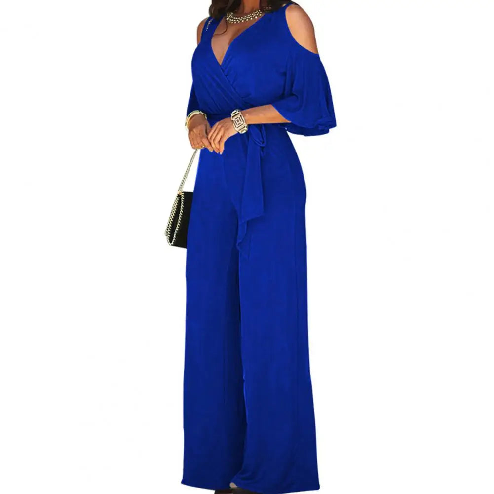 Combinaison femme à jambes larges