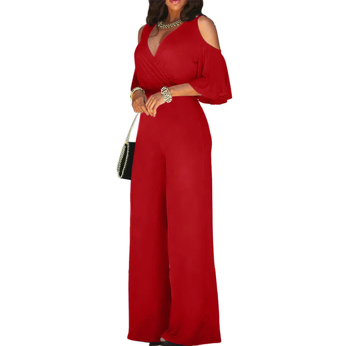 Combinaison femme à jambes larges