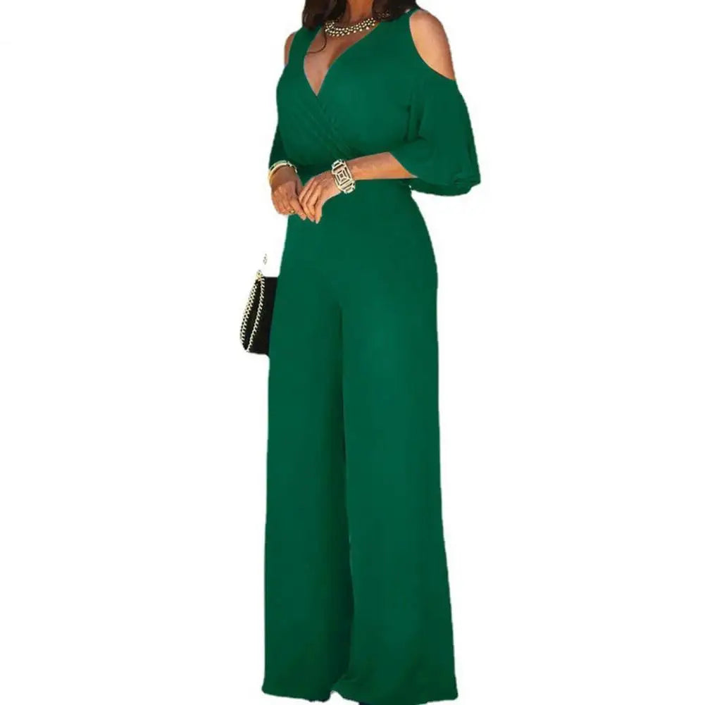 Combinaison femme à jambes larges