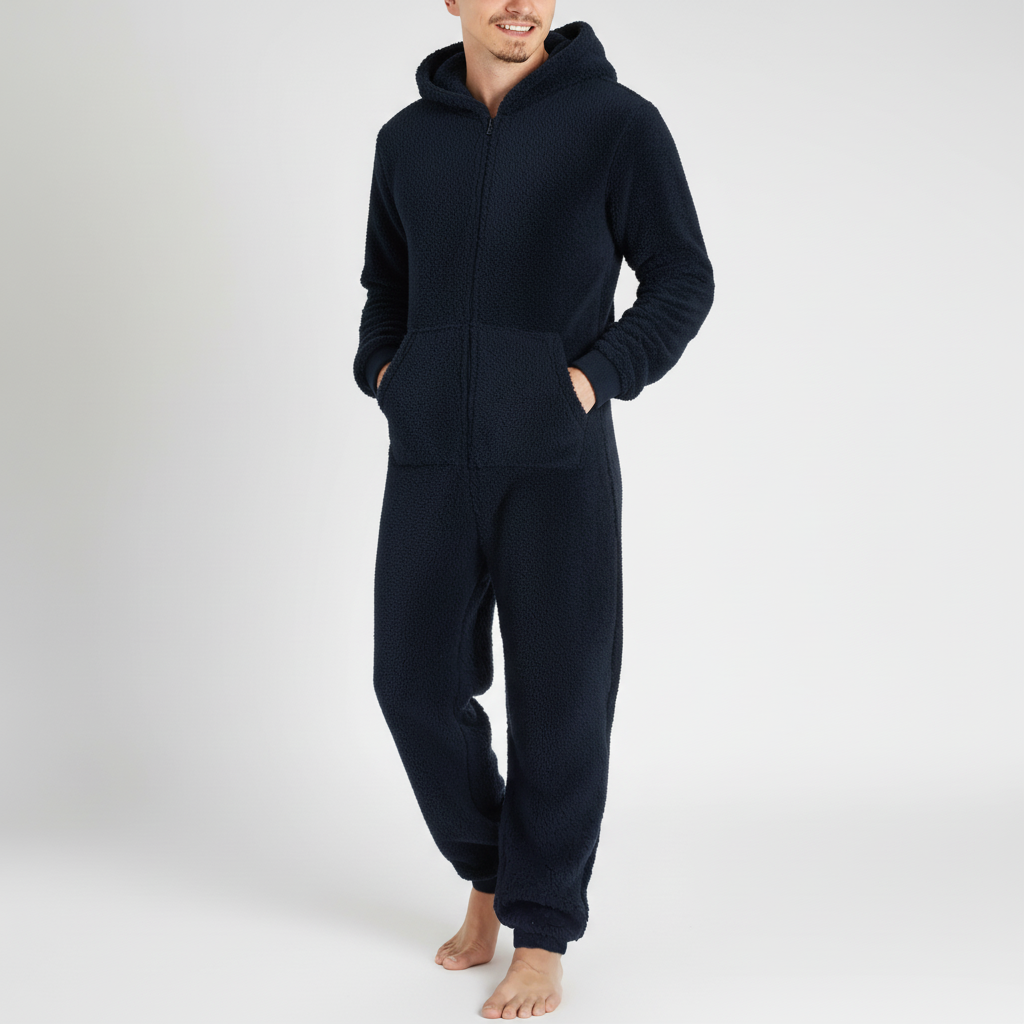 Combinaison pyjama à capuche pour homme