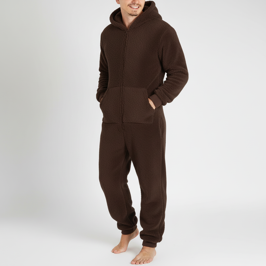 Combinaison pyjama à capuche pour homme