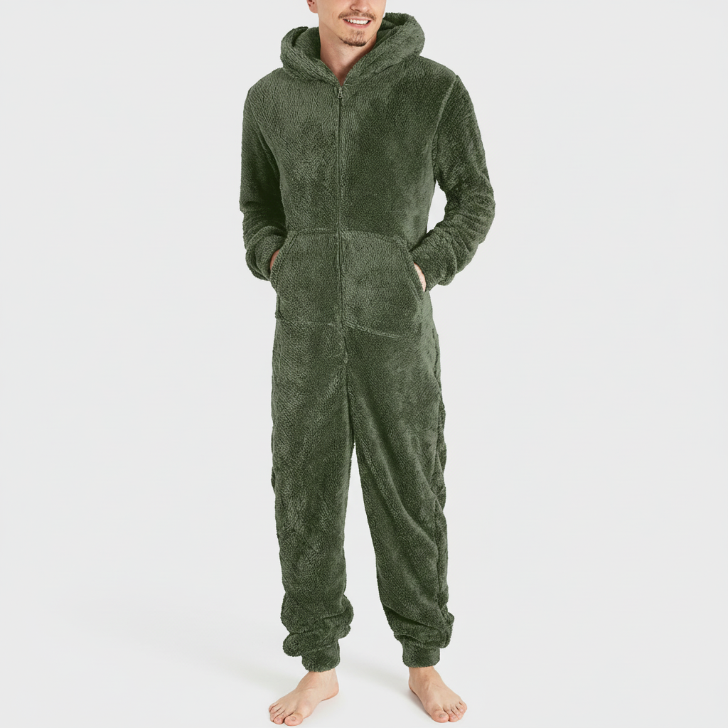 Combinaison pyjama à capuche pour homme