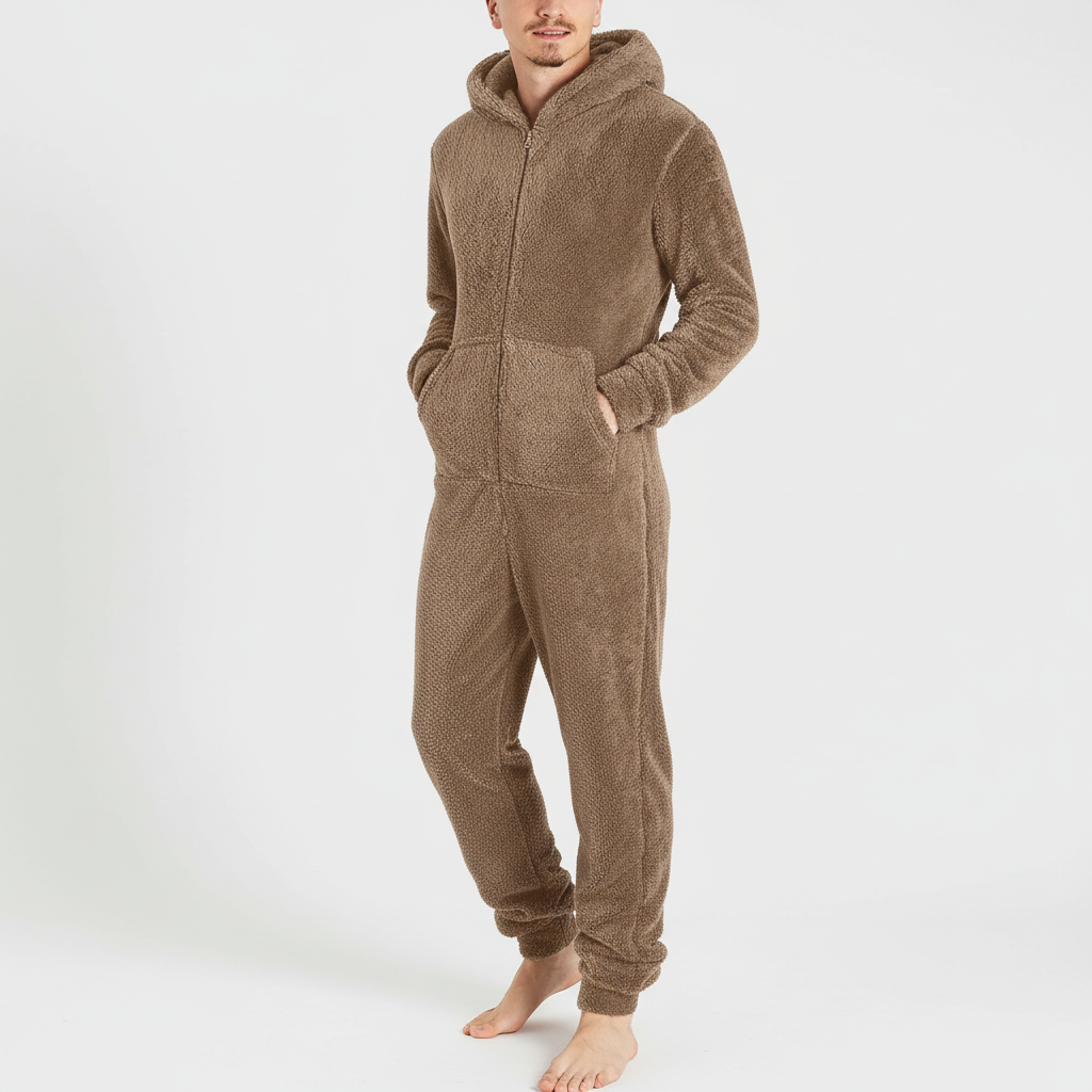 Combinaison pyjama à capuche pour homme