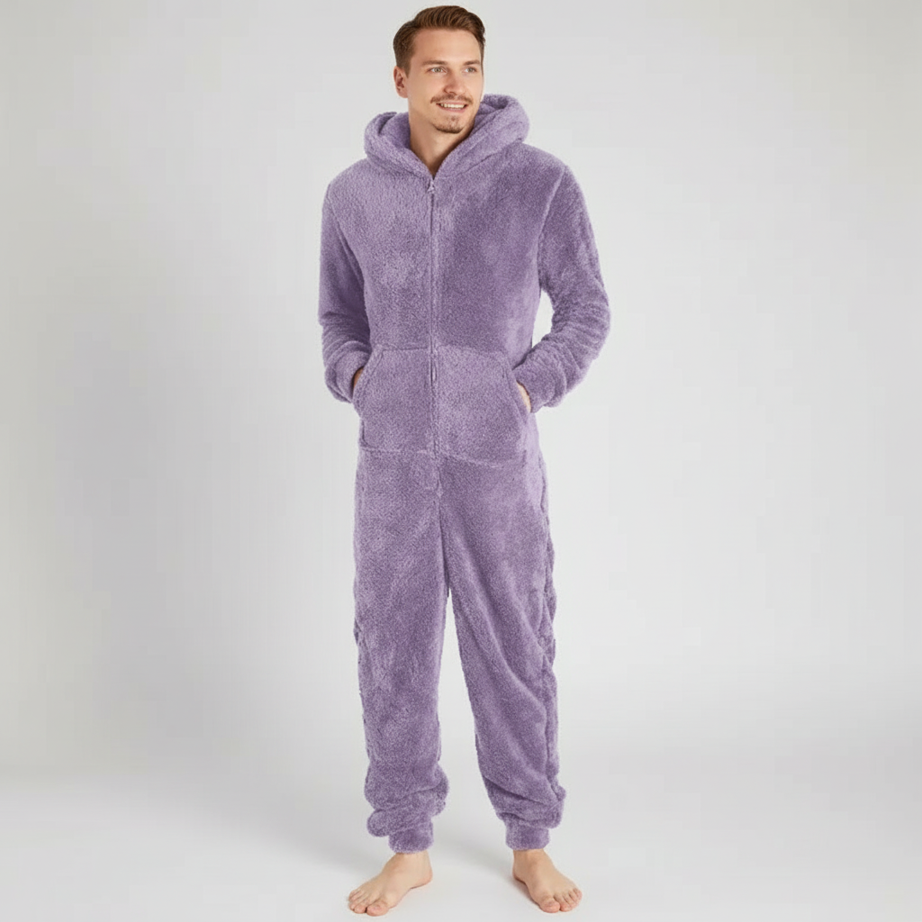 Combinaison pyjama à capuche pour homme