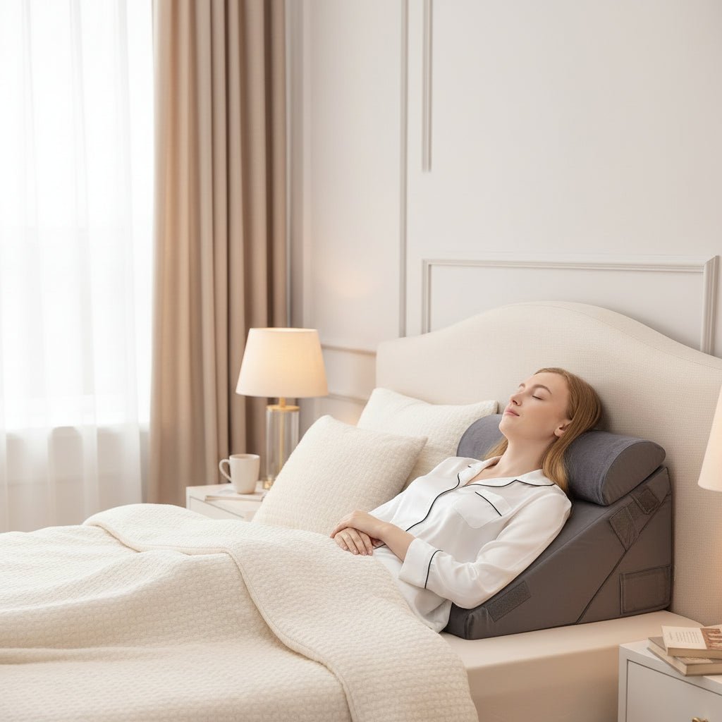 COMFORTRISE – Adjustable Memory Foam Wedge Cushion for Back and Leg Relaxation