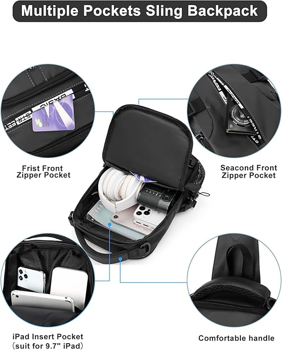 Compact Crossbody Sling Backpack - UrbanLite