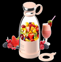 Blender portable compact pour smoothies avec récipient à fruits et couvercle buvable