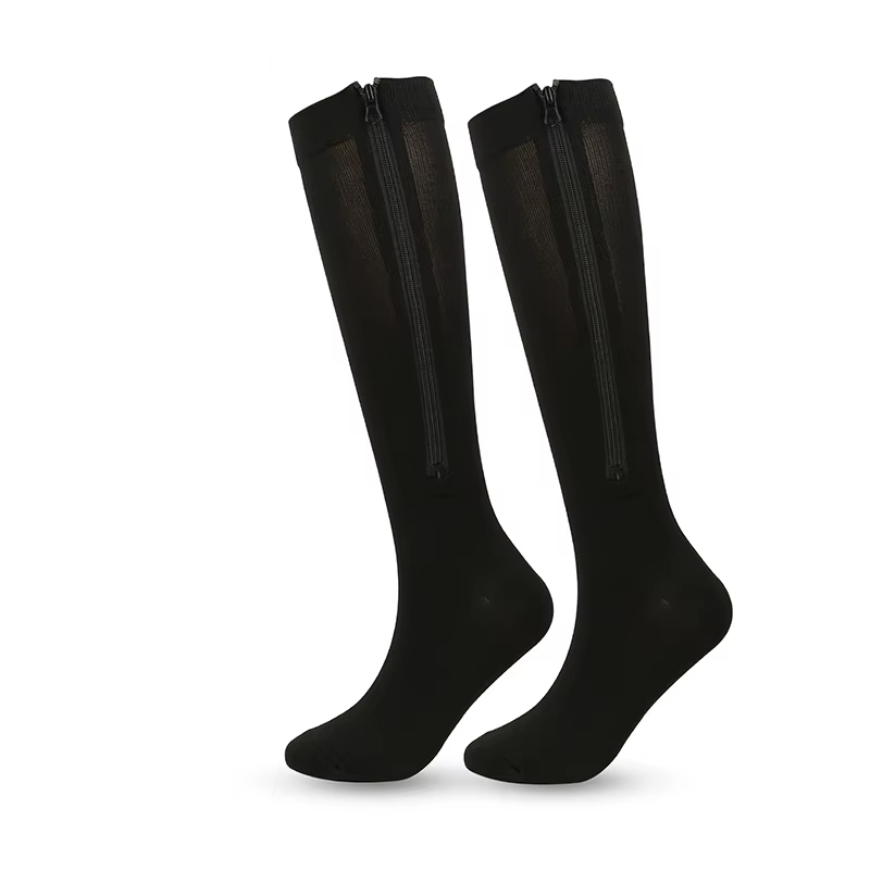 Compression Socks with Zipper for Swollen Legs, Varicose Veins