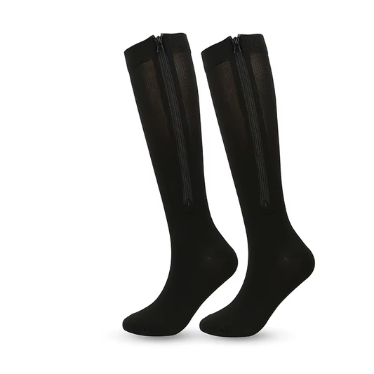 Compression Socks with Zipper for Swollen Legs, Varicose Veins