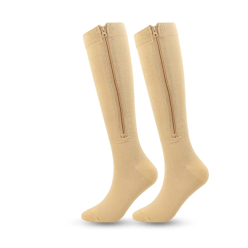 Compression Socks with Zipper for Swollen Legs, Varicose Veins