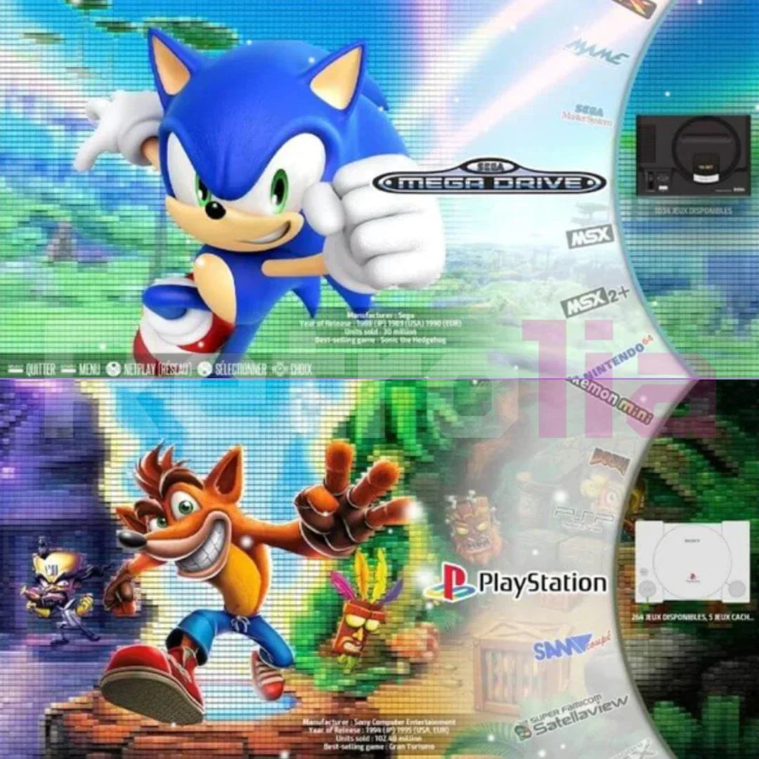 Console de jeux rétro avec 20 000 jeux classiques