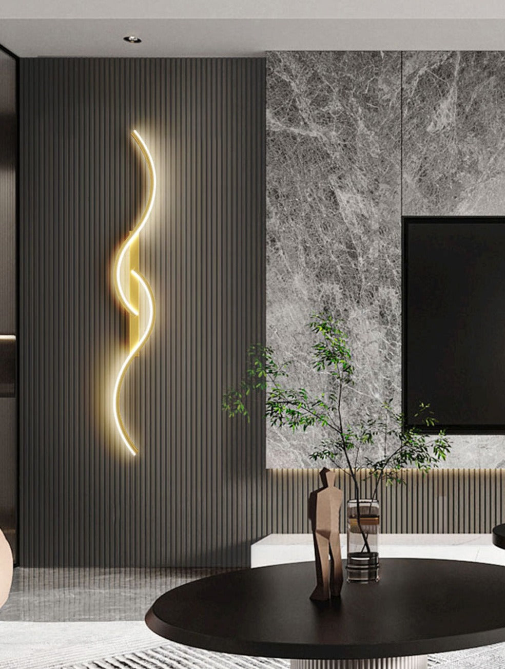 Contemporary LED Wall Sconce – Artistic Combination of Forms
