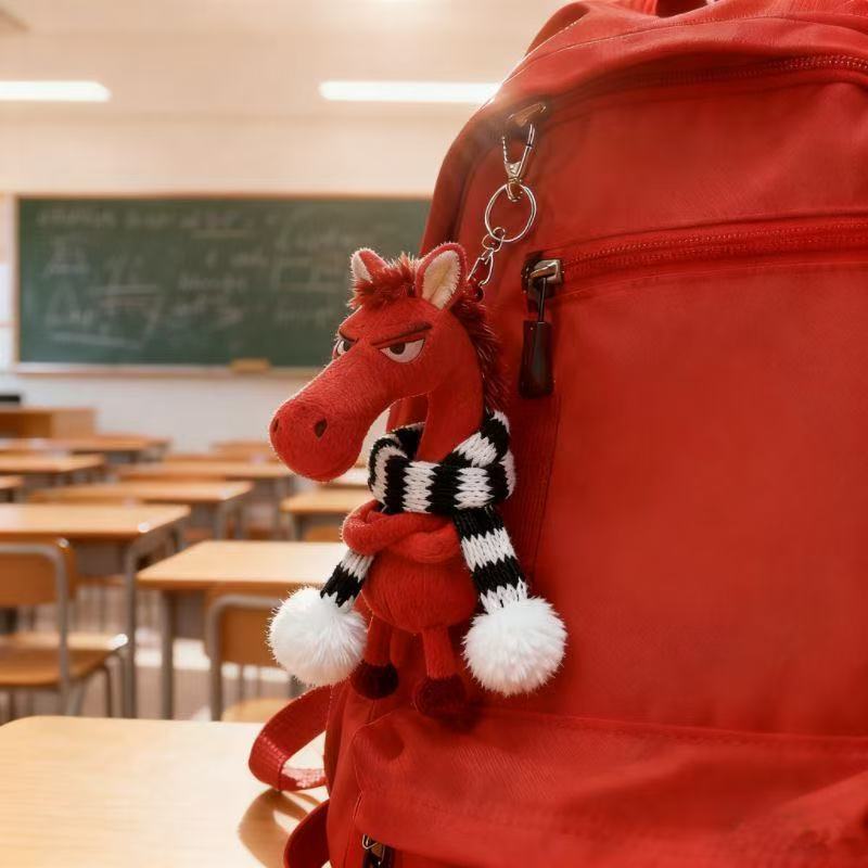 Cool Horse Plush Charm™ – Stylish Plush Keychain