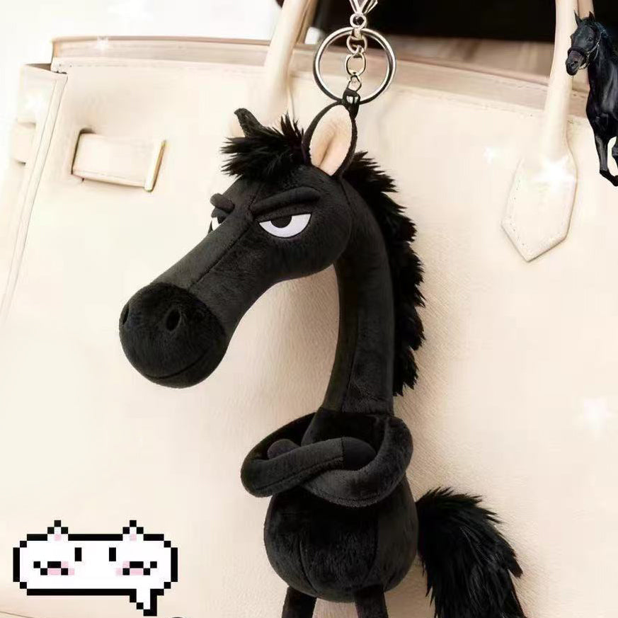 Cool Horse Plush Charm™ – Stylish Plush Keychain