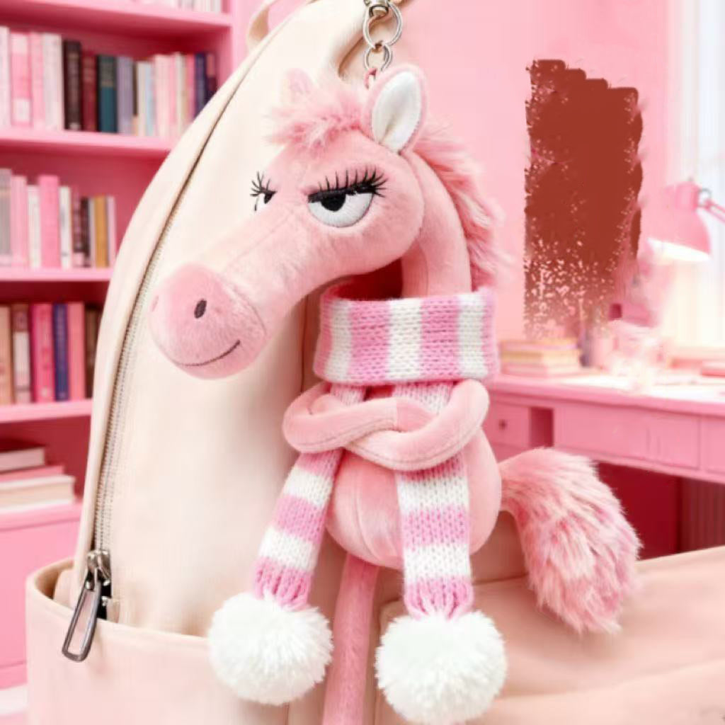 Cool Horse Plush Charm™ – Stylish Plush Keychain