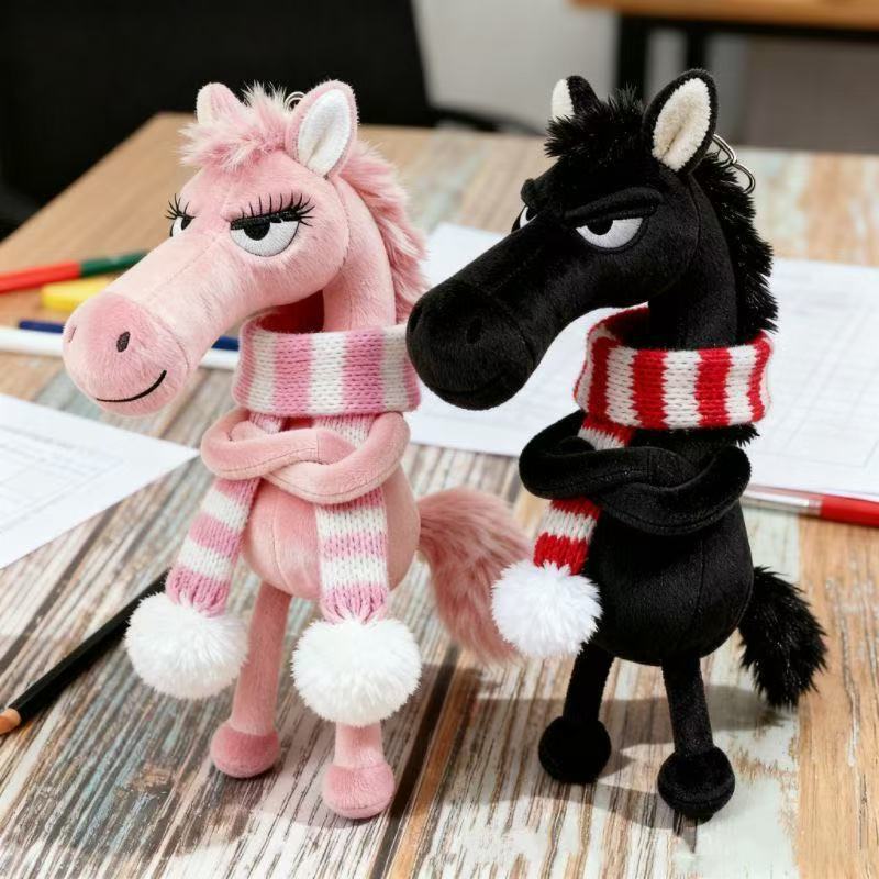 Cool Horse Plush Charm™ – Stylish Plush Keychain