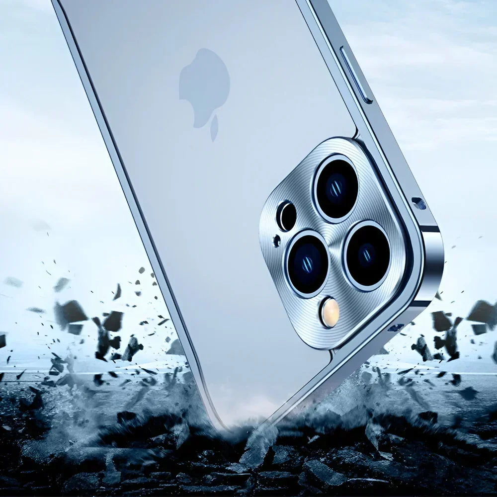 Coque de téléphone avec cadre de protection en aluminium