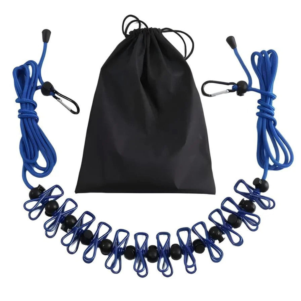 Corde à linge extensible et portable – résistante au vent et pratique pour les voyages