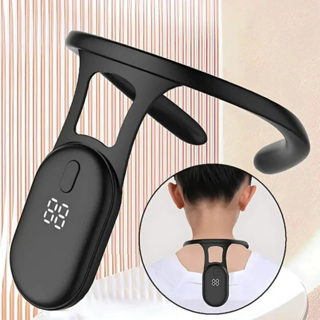 Correcteur de posture cervical et dorsal ajustable avec traction et retour en temps réel