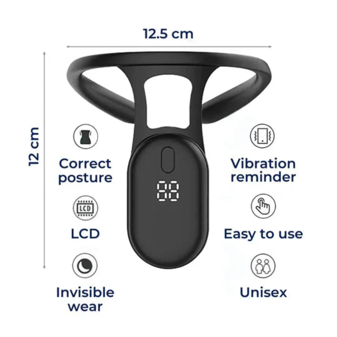 Correcteur de posture cervical et dorsal ajustable avec traction et retour en temps réel