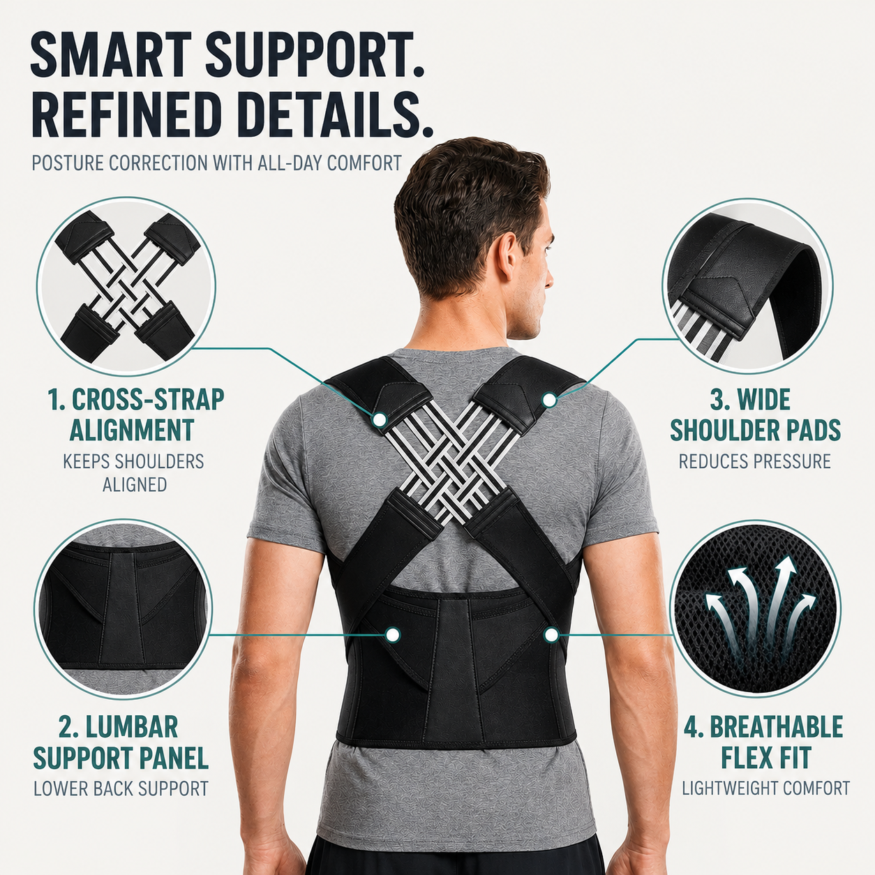 Correcteur de posture réglable