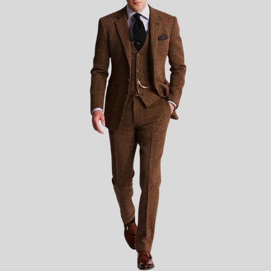 Costume 3 pièces coupe ajustée pour homme – veste, gilet et pantalon
