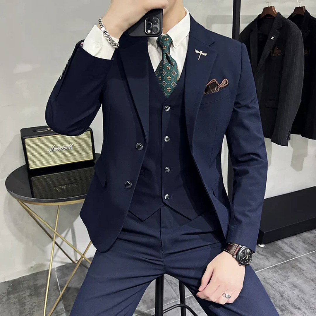 Costume trois pièces slim fit pour homme | Formel pour l'automne