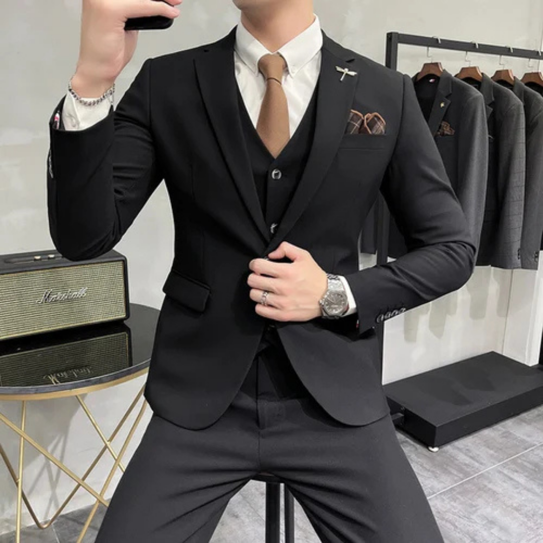 Costume trois pièces slim fit pour homme | Formel pour l'automne