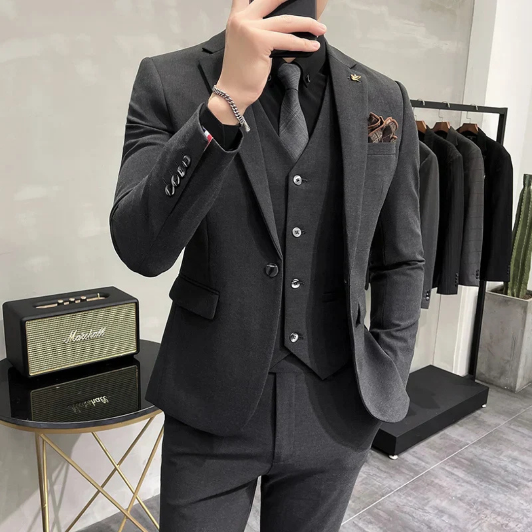 Costume trois pièces slim fit pour homme | Formel pour l'automne