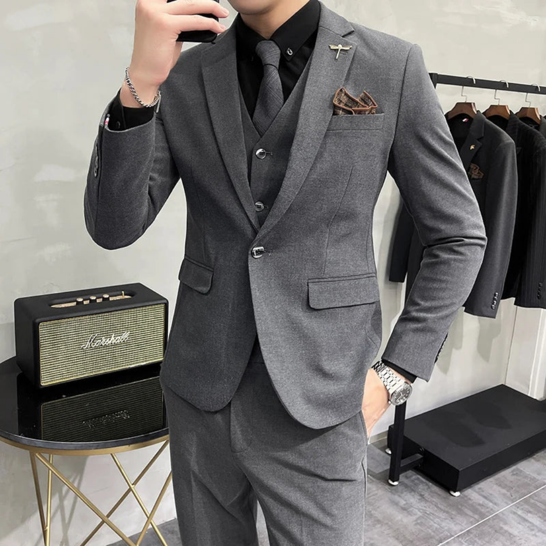 Costume trois pièces slim fit pour homme | Formel pour l'automne