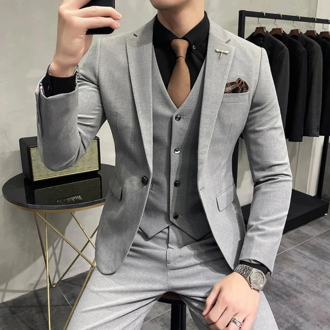 Costume trois pièces slim fit pour homme | Formel pour l'automne