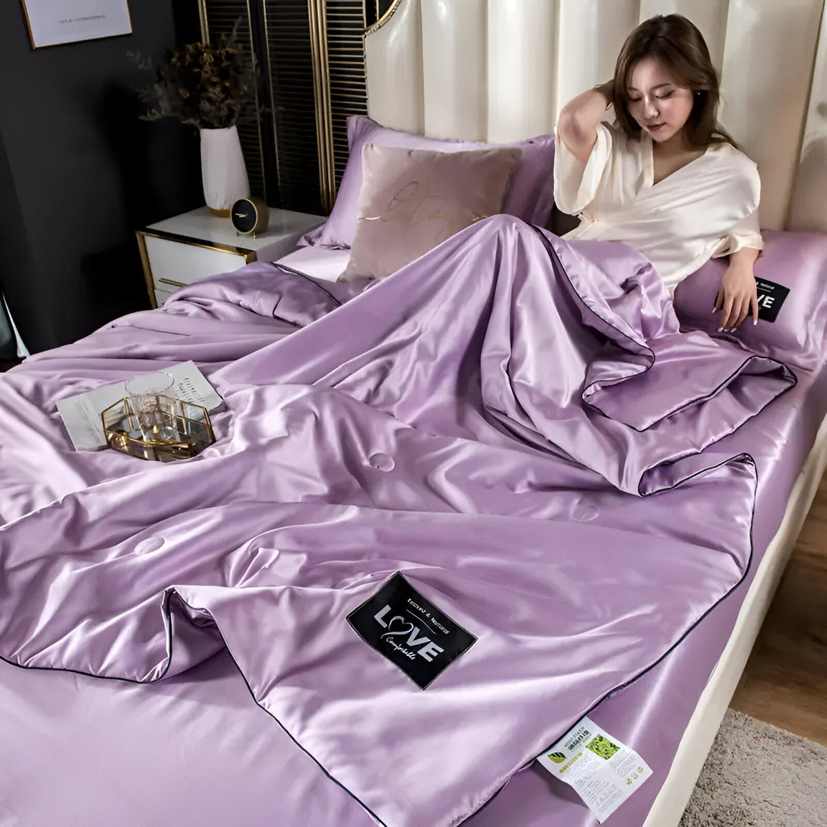 Couette luxueuse en soie pour un confort quatre saisons