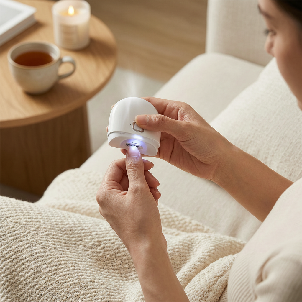 Coupe-ongles électrique rechargeable avec lumière LED