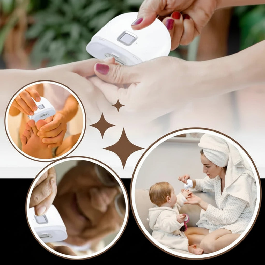 Coupe-ongles électrique rechargeable avec lumière LED