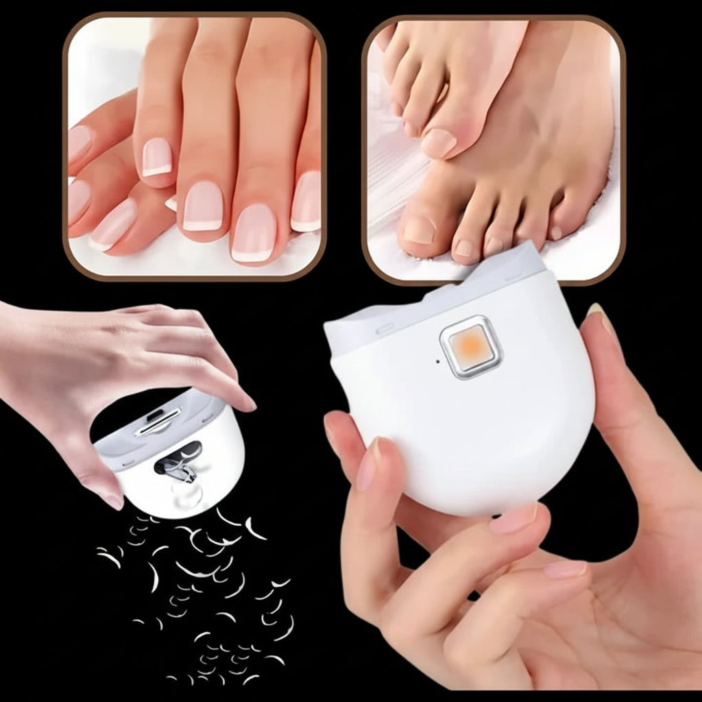 Coupe-ongles électrique rechargeable avec lumière LED