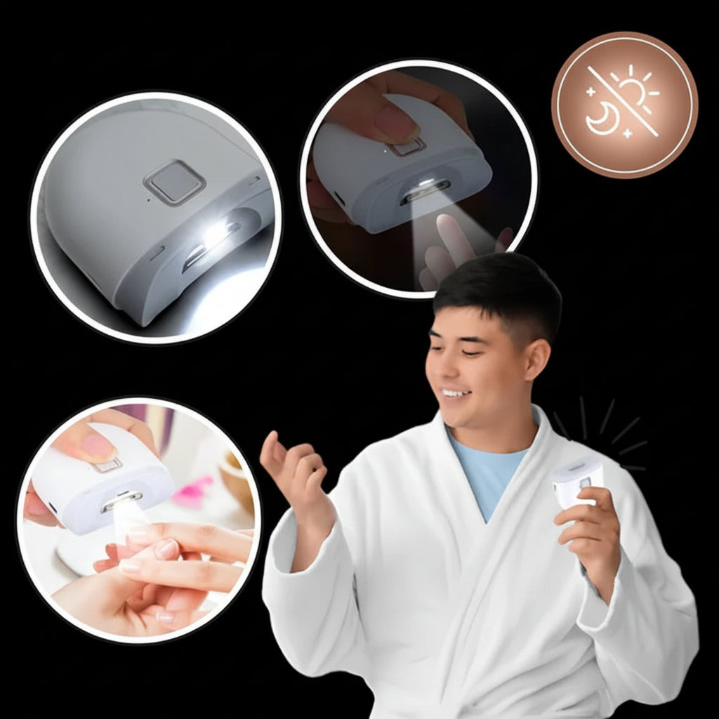 Coupe-ongles électrique rechargeable avec lumière LED