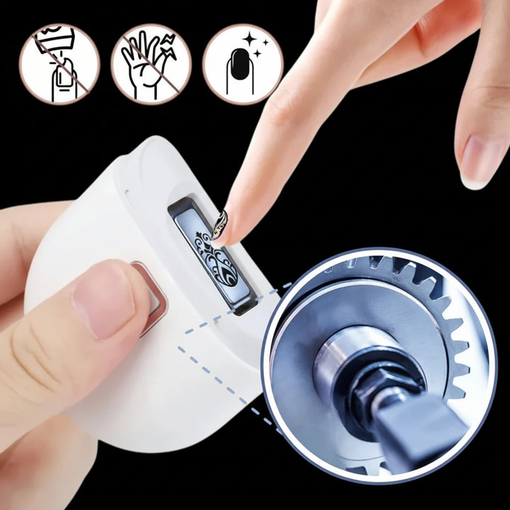 Coupe-ongles électrique rechargeable avec lumière LED