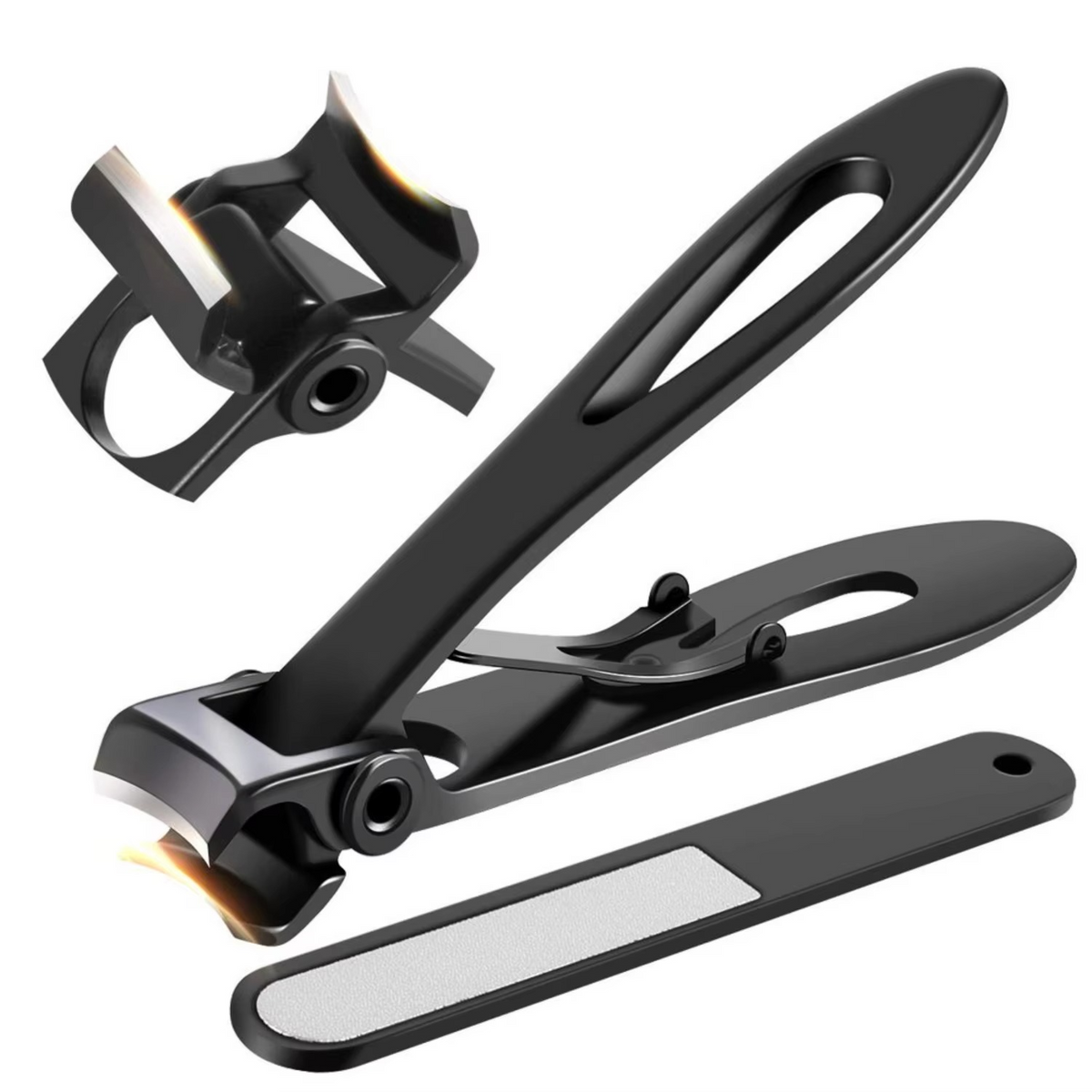 Coupe-ongles robuste à large ouverture pour ongles de pieds épais pour homme