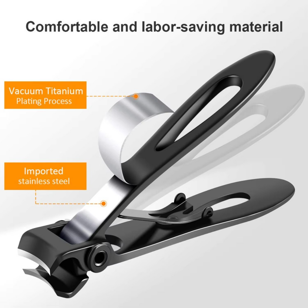 Coupe-ongles robuste à large ouverture pour ongles de pieds épais pour homme