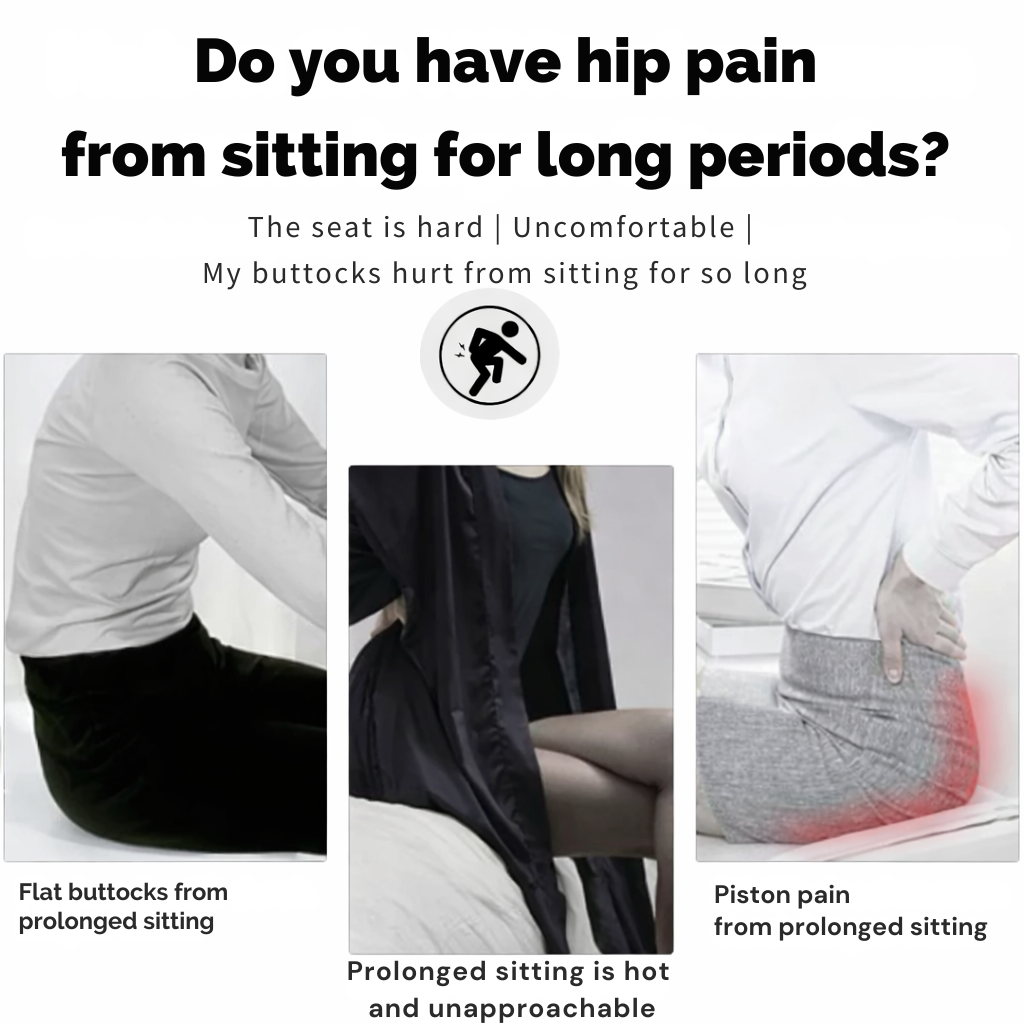 Coussin d'assise ergonomique en mousse à mémoire de forme | Soulagement de la pression et antidérapant