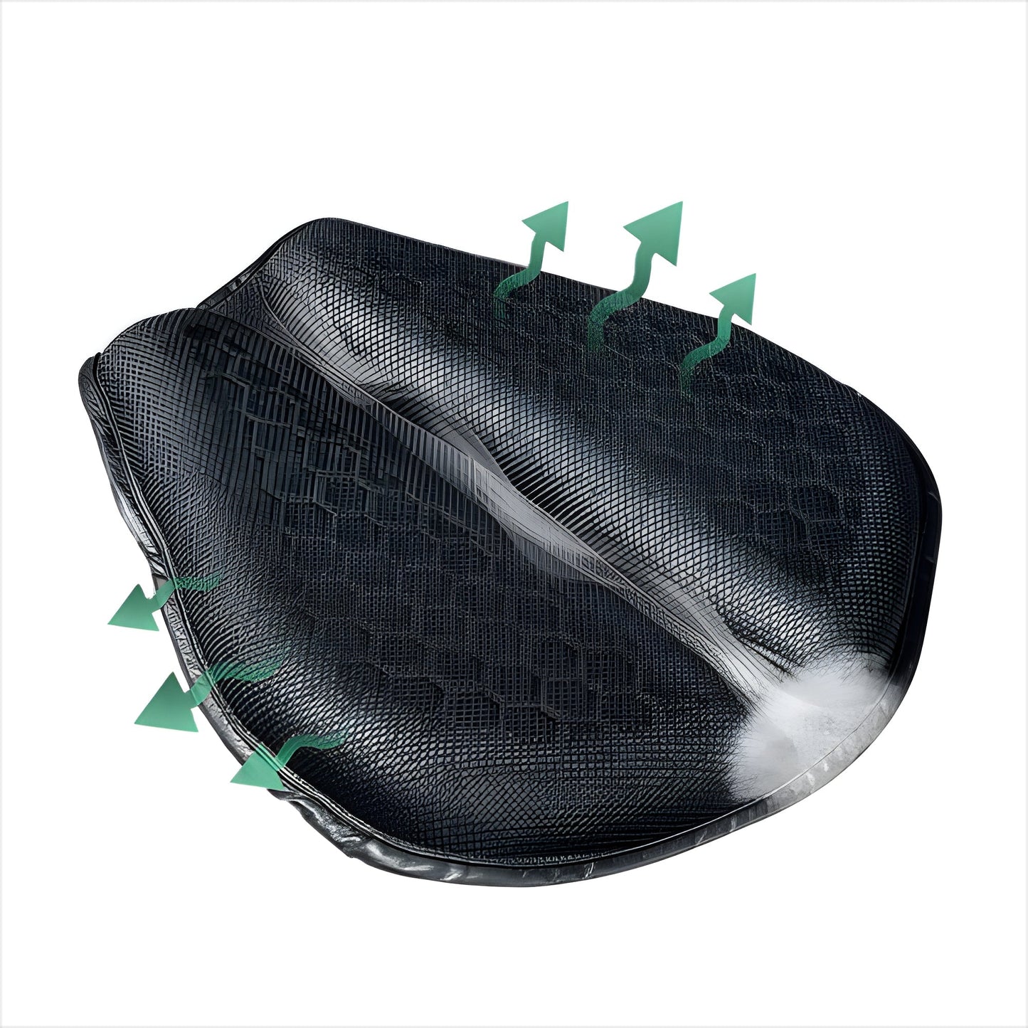 Coussin de selle moto respirant avec gel motif pétale pour longs trajets