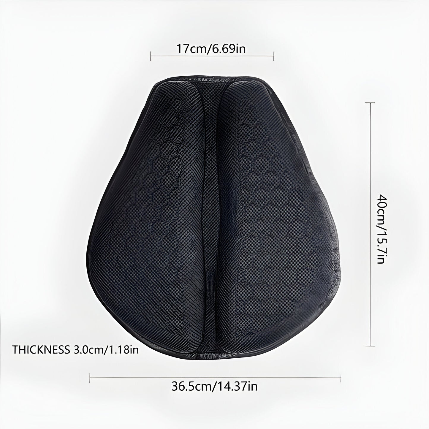 Coussin de selle moto respirant avec gel motif pétale pour longs trajets