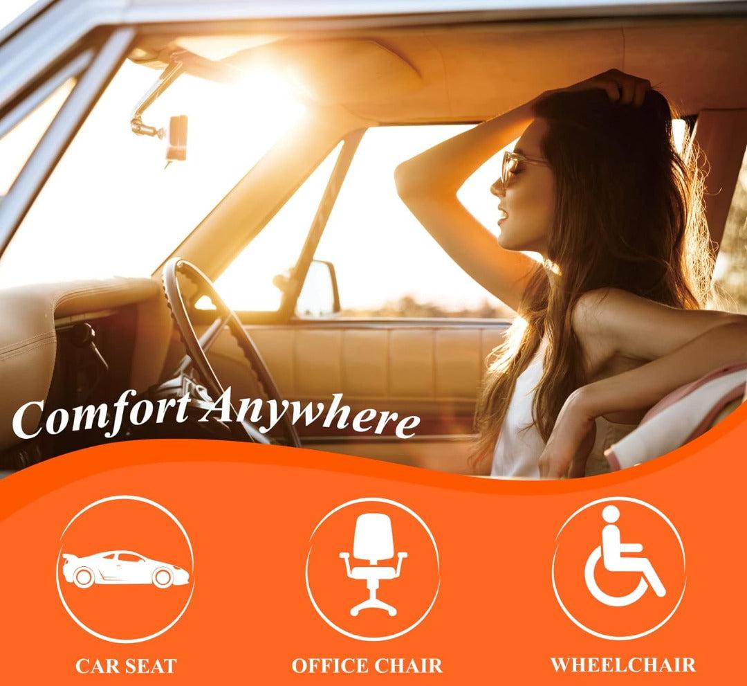 Coussin de siège auto compact en mousse à mémoire de forme