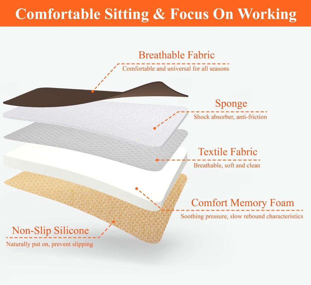 Coussin de siège auto compact en mousse à mémoire de forme